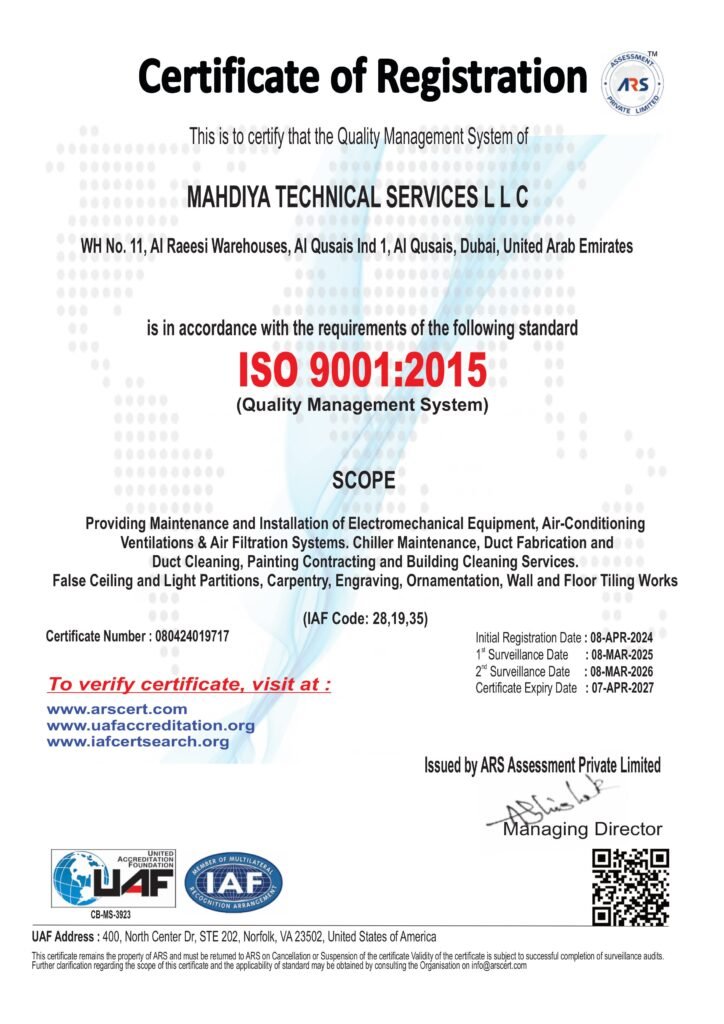 HVAC Company in Dubai | Mahdiya Dubai